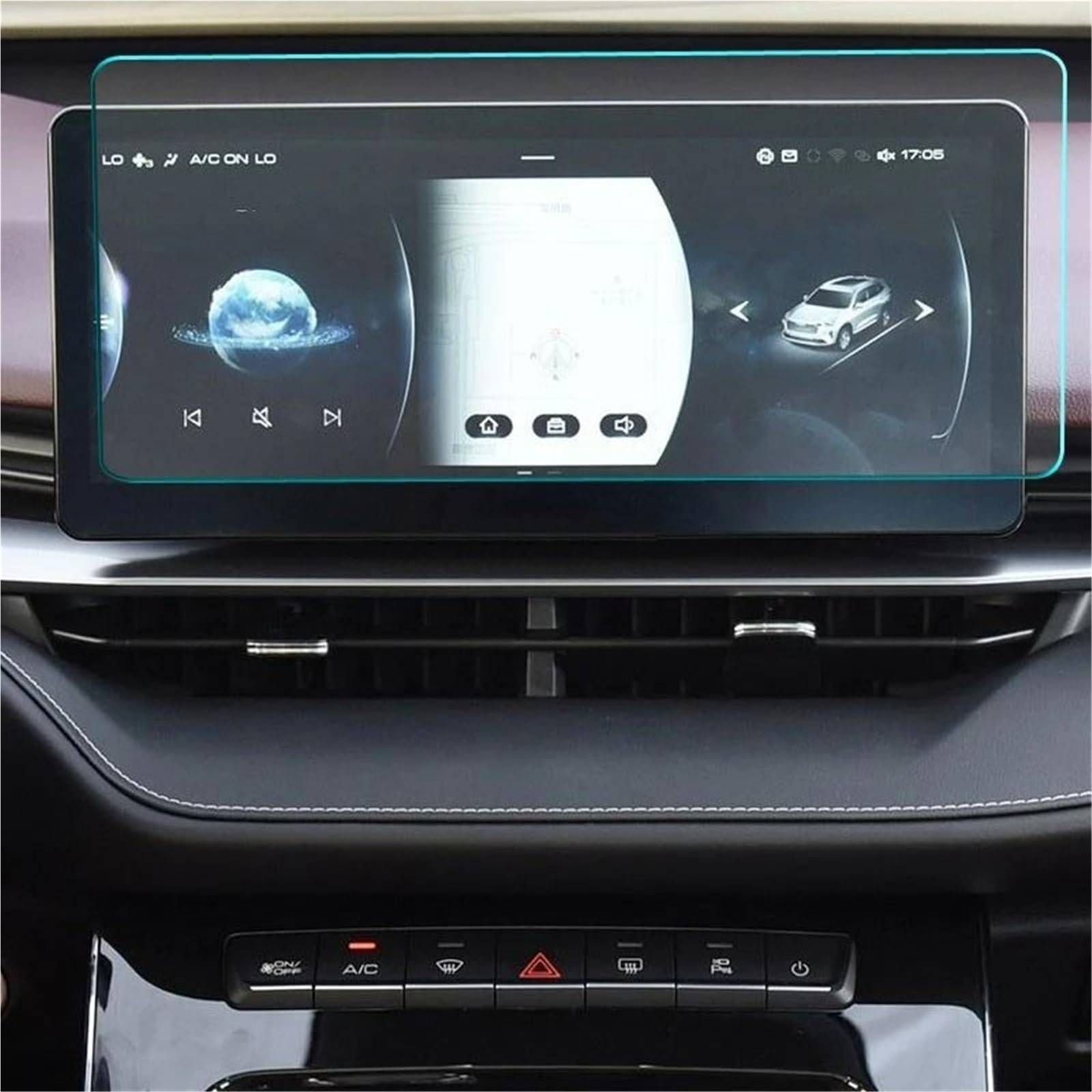 Navigation Schutzfolie Auto Navigation Gehärtetem Glas LCD Screen Schutz Film Dashboard Schutz Für Haval Für H6 2021 3rd Generation Auto Instrument Displayschutzfolie(Only GPS Glass) von LENTLY