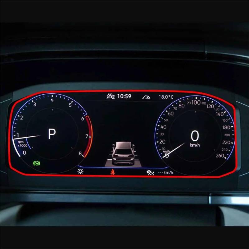 Navigation Schutzfolie Displayschutzfolie Aus Gehärtetem Glas Für VW Für Taos Für T-Cross 2021 2022, Autoradio, GPS-Navigation, Innenausstattung Displayschutzfolie(Dash Board 10.3 inch) von LENTLY