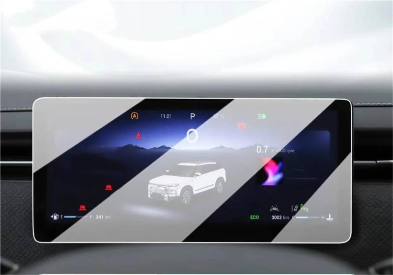 Navigation Schutzfolie Für Chery Für Jaecoo J7 2023 LCD Autoradio GPS Navigation Und Armaturenbrett Gehärtetes Glas Bildschirm Filmschutz Displayschutzfolie(Dashboard,14.8 inch) von LENTLY