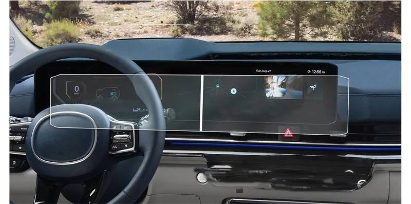 Navigation Schutzfolie Für Kia Für Carnival 2025 Auto-LCD 12,3-Zoll-GPS-Navigation Und Armaturenbrett-Touchscreen, PET-Displayschutzfolie, Zubehör Displayschutzfolie von LENTLY