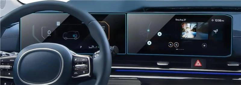 Navigation Schutzfolie Für Kia K5 Für Kia K4 2024 2025 12,3 Zoll Auto LCD GPS Navigation Gehärtetes Glas Und Armaturenbrett Bildschirm Filmschutz Displayschutzfolie von LENTLY