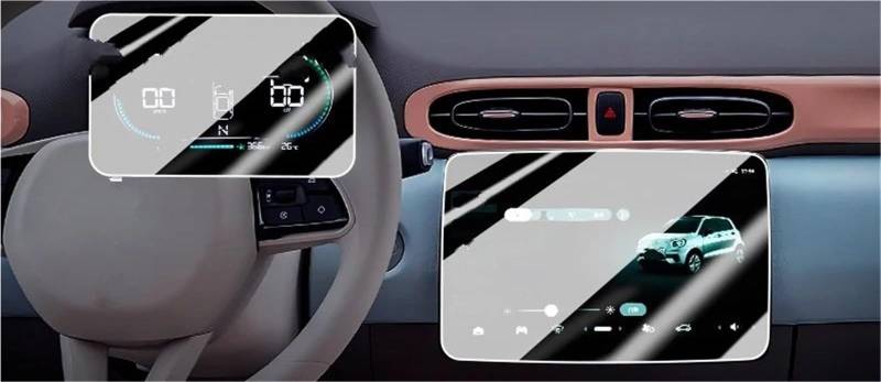 Navigation Schutzfolie Für Leapmotor T03 2023 2024 2025 Autonavigation Displayschutzfolie Center Control Screen Glas GPS Film Anti Scratch Zubehör Displayschutzfolie(GPS and Instrument) von LENTLY