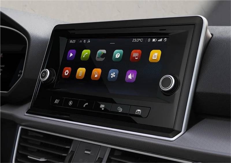 Navigation Schutzfolie Für Seat Für Tarraco 2019 2020 SE 2021 2022 2023 2024 8 Zoll Auto Navigation Touch Center Screen Protector Auto Innen Displayschutzfolie(8.25-Inch) von LENTLY