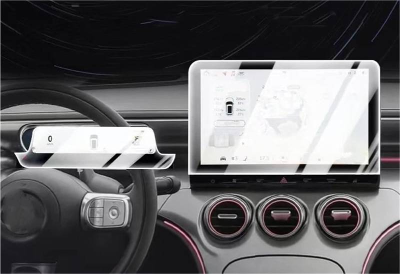 Navigation Schutzfolie Für Smart #3 2023 LCD GPS Navigation UND Dashboard Gehärtetem Glas Screen Protector Film Zubehör Displayschutzfolie(GPS and Dashboard) von LENTLY