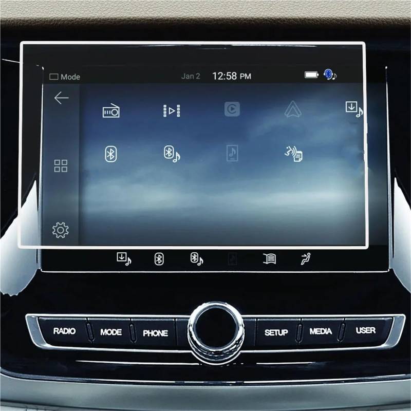 Navigation Schutzfolie Für SsangYong Für Rexton 2021 Auto-Infotainment-Radio-Navigation Touchscreen Gehärtetes Glas Schutzfolie Innenausstattung Displayschutzfolie(8 inch) von LENTLY