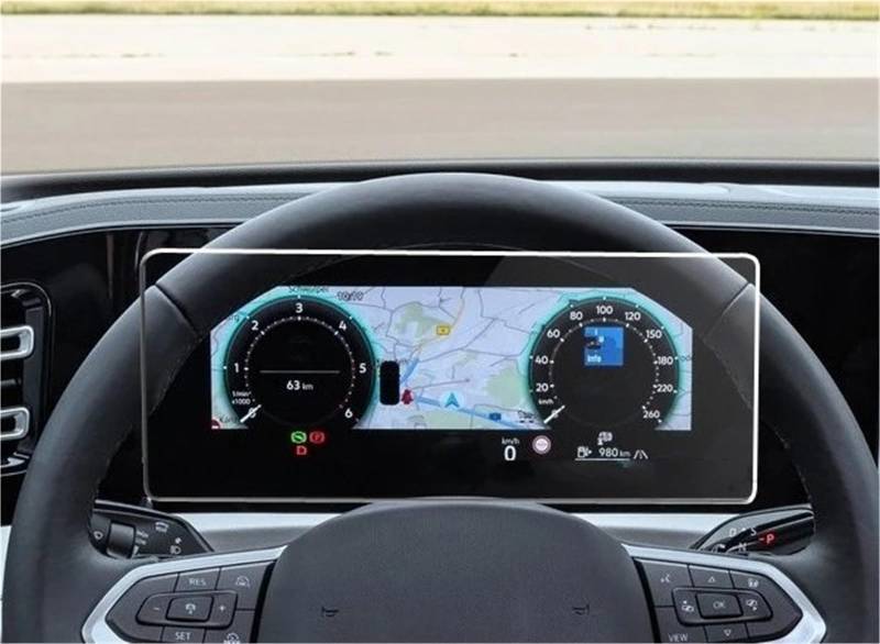 Navigation Schutzfolie Gehärtetem Glas Film Für VW Für Tiguan 2024 Auto Dashboard Instrument Screen Protector Auto Innen Zubehör Displayschutzfolie von LENTLY