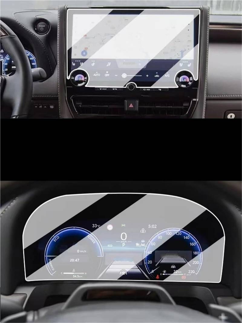 Navigation Schutzfolie Gehärtetem Glas Schutz Film Anti-Scratch-Film Für Toyota Für Alphard Für Vellfire 2024 Auto GPS Navigation Film LCD Bildschirm Displayschutzfolie(GPS and Dashboard) von LENTLY