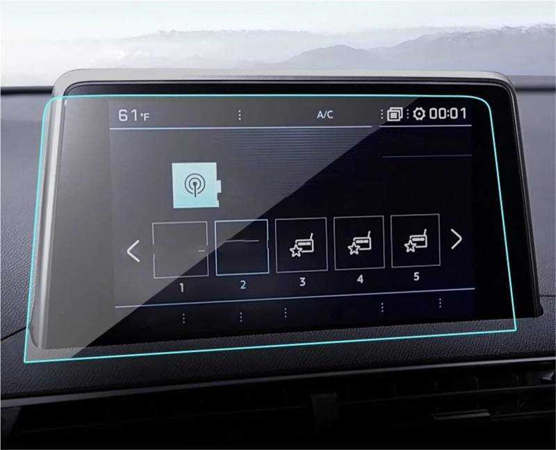 Navigation Schutzfolie Gehärtetem Glas Schutz Film Für Peugeot 5008 2017 2018 2019 8 Zoll Auto Infotainment GPS Navigation Screen Protector Displayschutzfolie von LENTLY