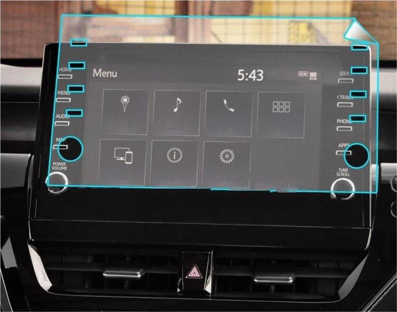 Navigation Schutzfolie PET-Displayschutzfolie Für Toyota Für Camry 2021 2022 9-Zoll-Autoradio Multimedia GPS-Navigation Innenausstattung Displayschutzfolie von LENTLY