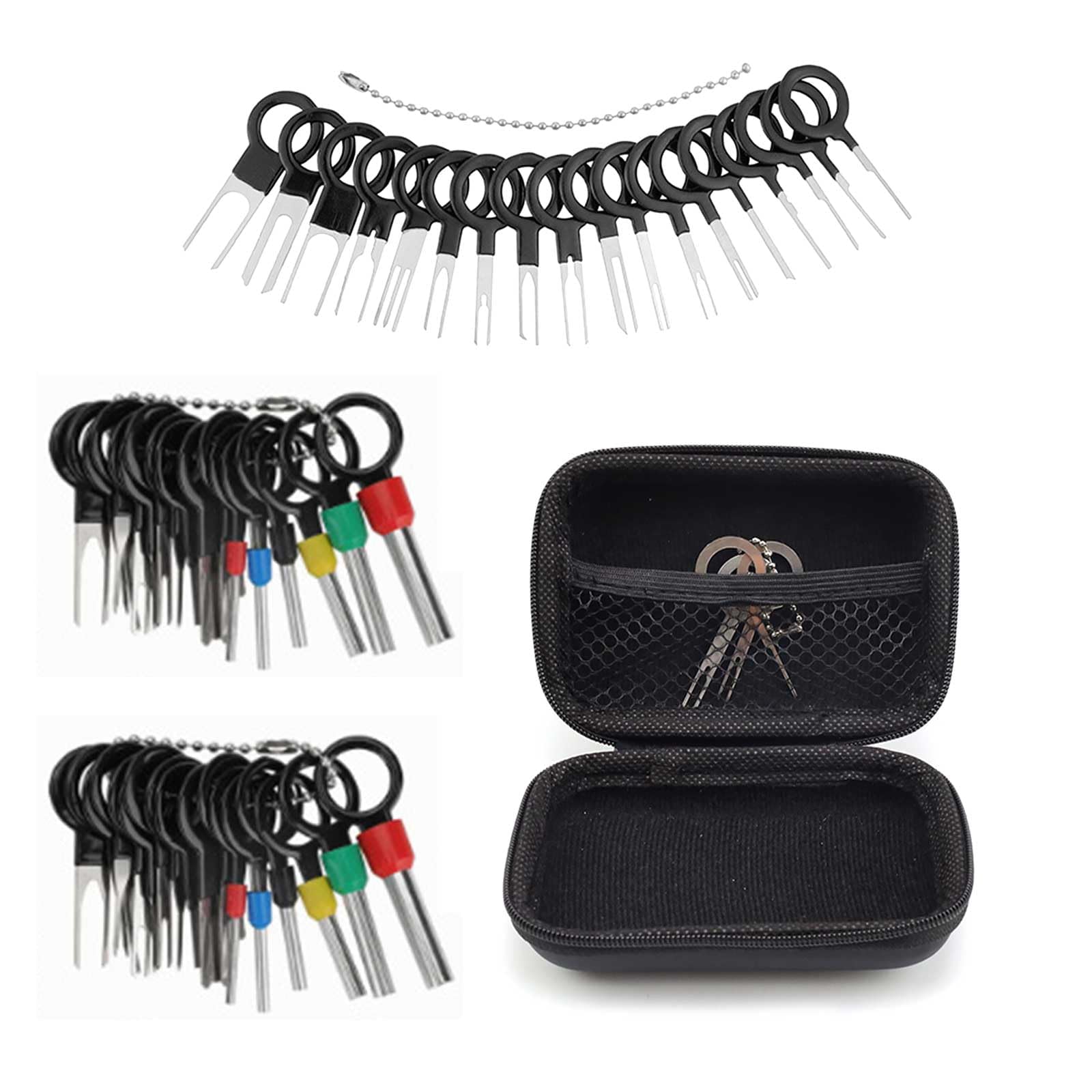 LERANXIN 59 Stück Auspinnwerkzeug Kfz Set, Terminal Removal Tool Kit, Tool-Kit zum Entfernen von Anschlüssen mit Aufbewahrungsbox, Passend für die Meisten Anschlussklemmen LERANXIN 59 Stück Auspinnwerkzeug Kfz Set, Terminal Removal Tool Kit, Tool-Kit zum Entfernen von Anschlüssen mit Aufbewahrungsbox, Passend für die Meisten Anschlussklemmen von LERANXIN