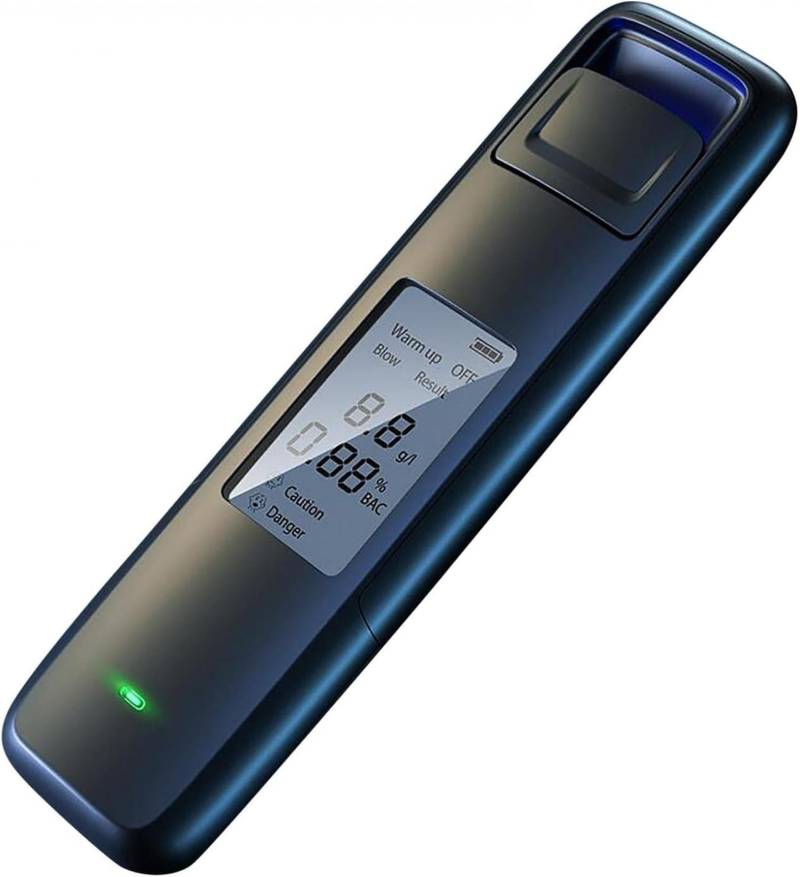 LETJUM Professioneller Alkoholtester, tragbar, elektronisch, kontaktlos, mit LCD-Display, Alkoholtest, staubdicht, digitaler Alkoholtester, wiederaufladbar, kompakter Likördetektor von LETJUM