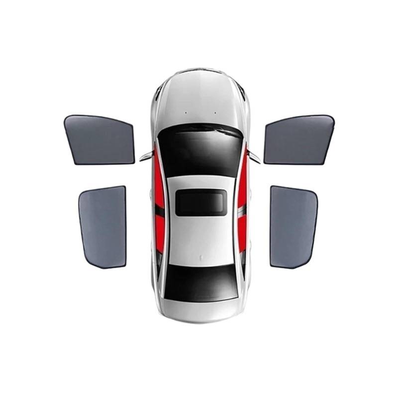 Auto Sonnenblende Für 5 Serie G30 F90 2017-2023 Auto Fenster Sonnenschutz Frontscheibe Vorhang Hinten Seite Fenster Sonnenschutz Auto-Sonnenschutz(4PCS Front Rear) von LEZFXDOX