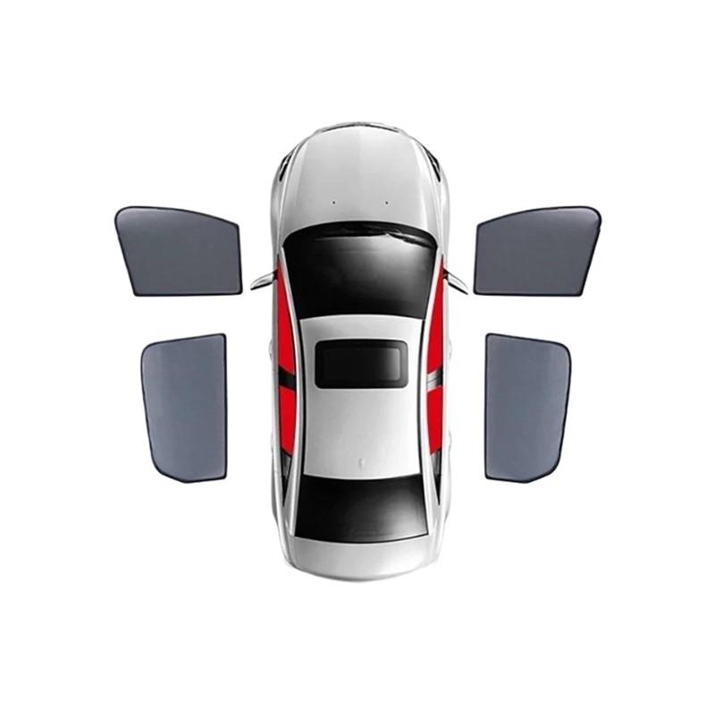 Auto Sonnenblende Für Für Outlander 4TH 2022 2023 2024/Auto Sonnenschutz Visier Frontscheibe Vorhang Hinten Seite Fenster Auto Fenster Schatten Auto-Sonnenschutz(4PCS Front Rear) von LEZFXDOX