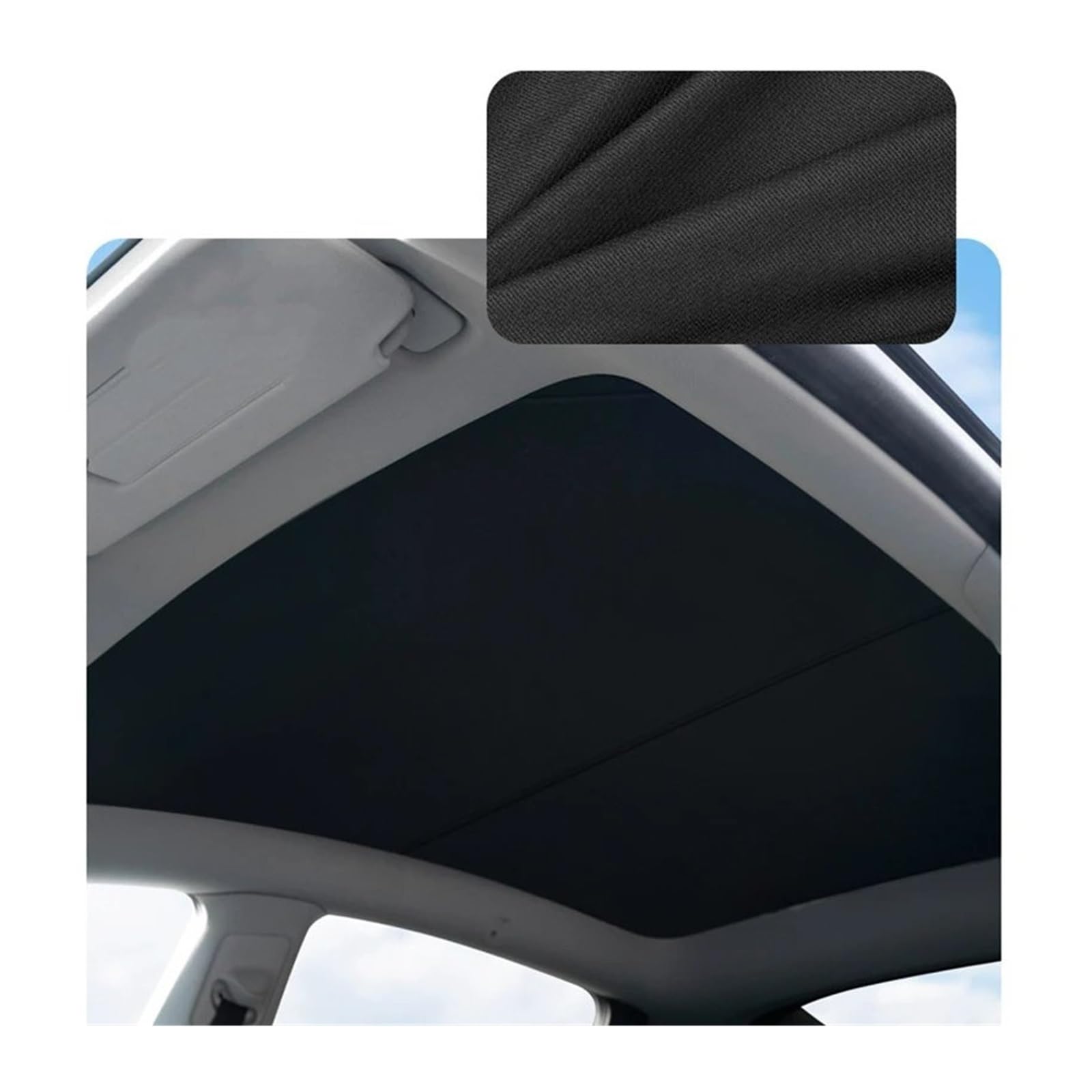 Auto Sonnenblende Für Gac Für Aion Y Plus 2022 2023 Schiebedach Sonnenblende Sonnenschirm Schutz Dachfenster Vorhang Blind Shades Net Auto Sonnenschutz Auto-Sonnenschutz(Black) von LEZFXDOX