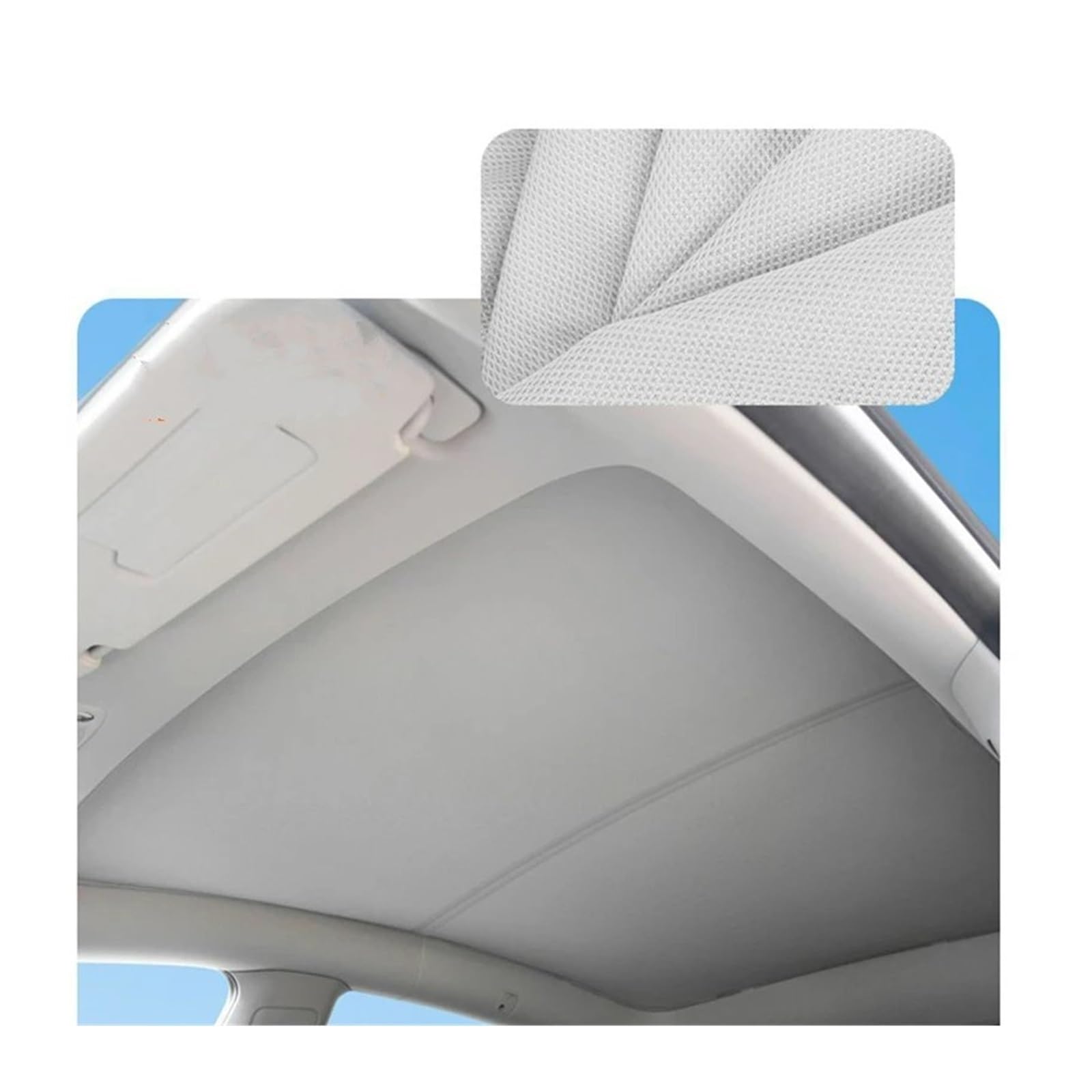 Auto Sonnenblende Für Gac Für Aion Y Plus 2022 2023 Schiebedach Sonnenblende Sonnenschirm Schutz Dachfenster Vorhang Blind Shades Net Auto Sonnenschutz Auto-Sonnenschutz(White) von LEZFXDOX