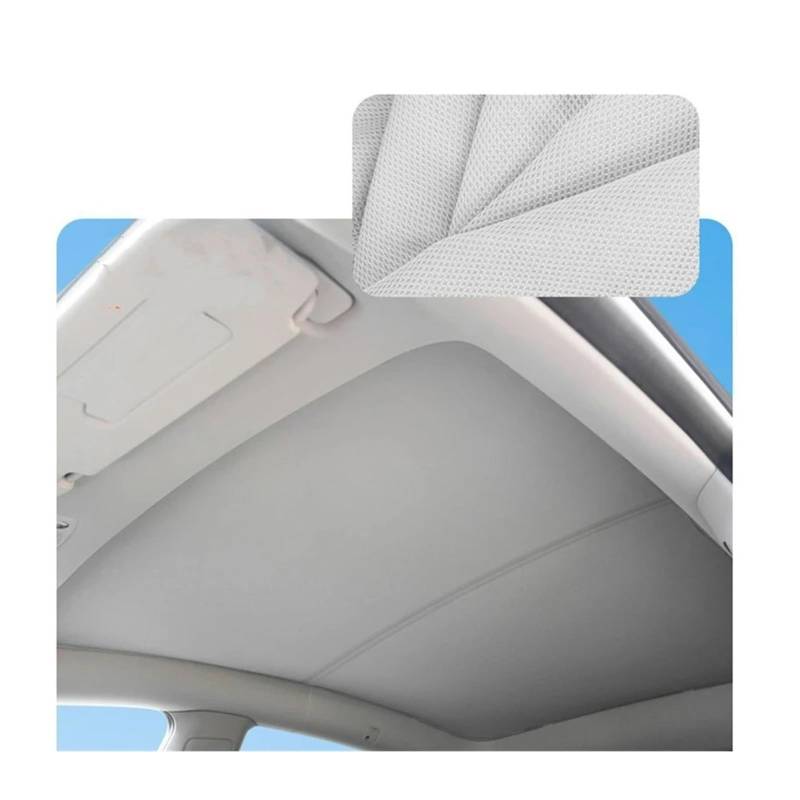 Auto Sonnenblende Für Gac Für Aion Y Plus 2022 2023 Schiebedach Sonnenblende Sonnenschirm Schutz Dachfenster Vorhang Blind Shades Net Auto Sonnenschutz Auto-Sonnenschutz(White) von LEZFXDOX