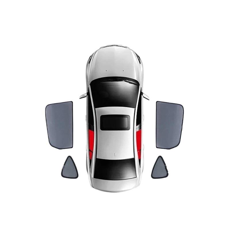 Auto Sonnenblende Für Mazda CX-5 KF 2017-2024 CX5 / Magnetischer Auto-Sonnenschutz Für Die Frontscheibe, Blinder Vorhang, Sonnenschutz Für Das Hintere Seitenfenster Auto-Sonnenschutz(4pcs Rear Trian von LEZFXDOX