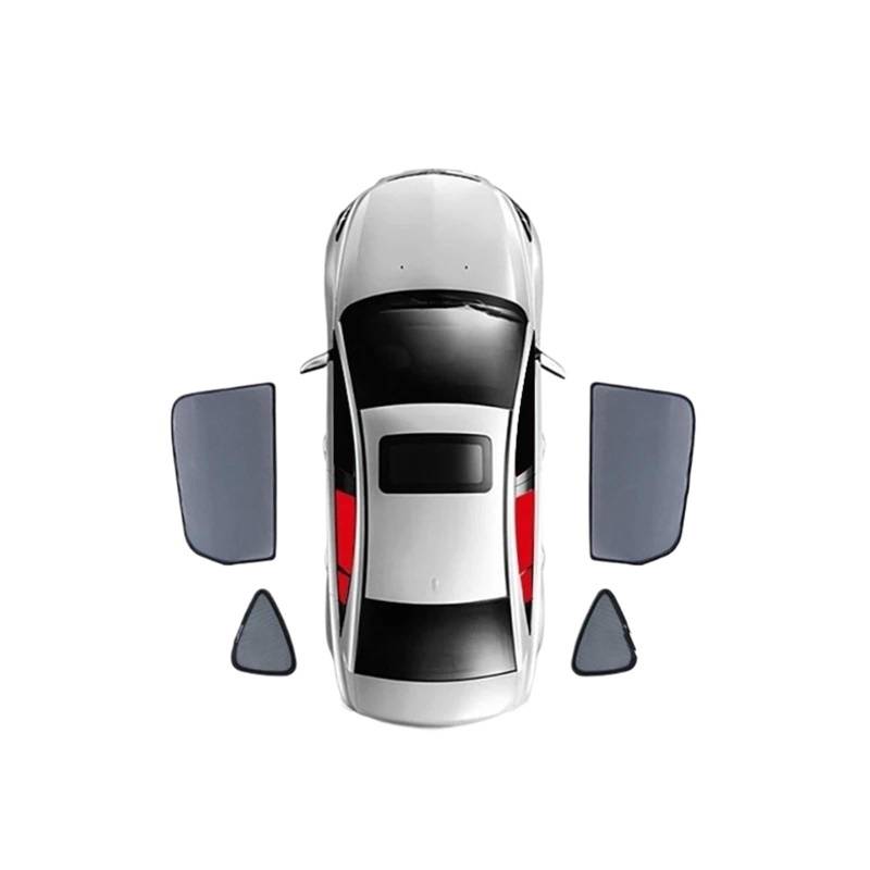 Auto Sonnenblende Für Skoda Für Yeti 5L 2009-2017/Magnetische Auto Sonnenschutz Schild Frontscheibe Blind Vorhang Hinten Seite Fenster Sonnenschutz Auto-Sonnenschutz(4pcs Rear Trian) von LEZFXDOX