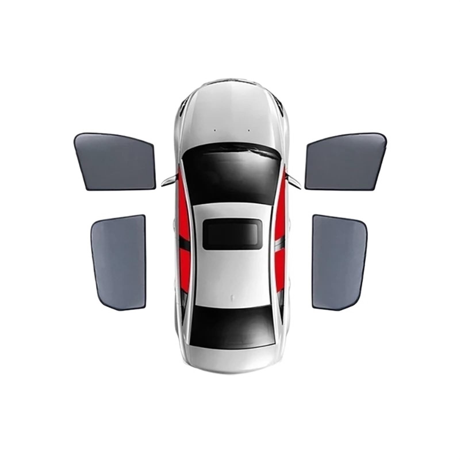 Auto Sonnenblende Für Volvo Für XC60 XC 60 2009-2017/Auto Sonnenschutz Schild Frontscheibe Blind Vorhang Hinten Seite Fenster Sonnenschutz Auto-Sonnenschutz(4PCS Front Rear) von LEZFXDOX