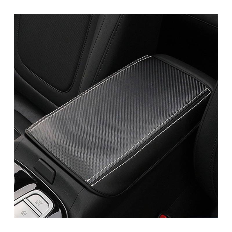 Auto deko Innenraum Für Hyundai Für Tucson 2021 2022 NX4 Hybrid Auto Center Konsole Sitz Box Pad Armlehne Abdeckung Schutzhülle Auto Innenausstattung(Carbon Fiber) von LEZFXDOX