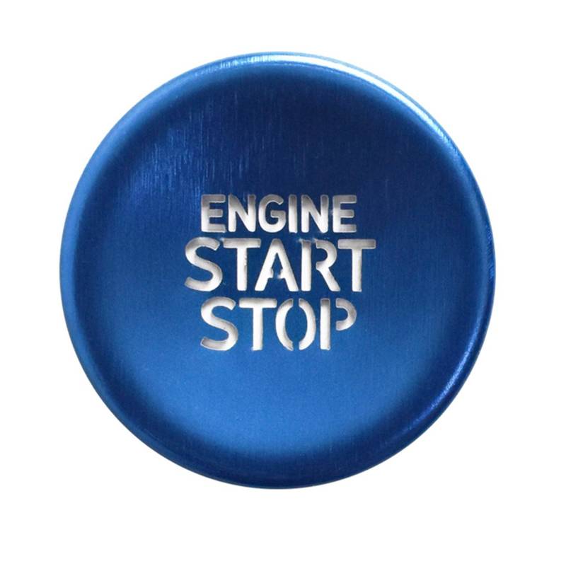 Auto deko Innenraum Für Hyundai Für Tucson NX4 Hybrid 2021 2022 Auto Motor Zündung Start Stop Push Button Abdeckung Trim Aufkleber Auto Innenausstattung(Blue) von LEZFXDOX