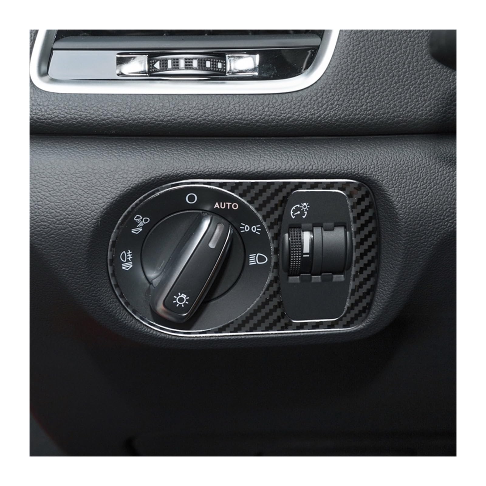 Auto deko Innenraum Für Q3 2013-2016 Auto-Armaturenbrett-Scheinwerfer-Schalter-Knopf-Rahmen-Abdeckungs-Ordnung Auto Innenausstattung(Carbon Fiber Color) von LEZFXDOX
