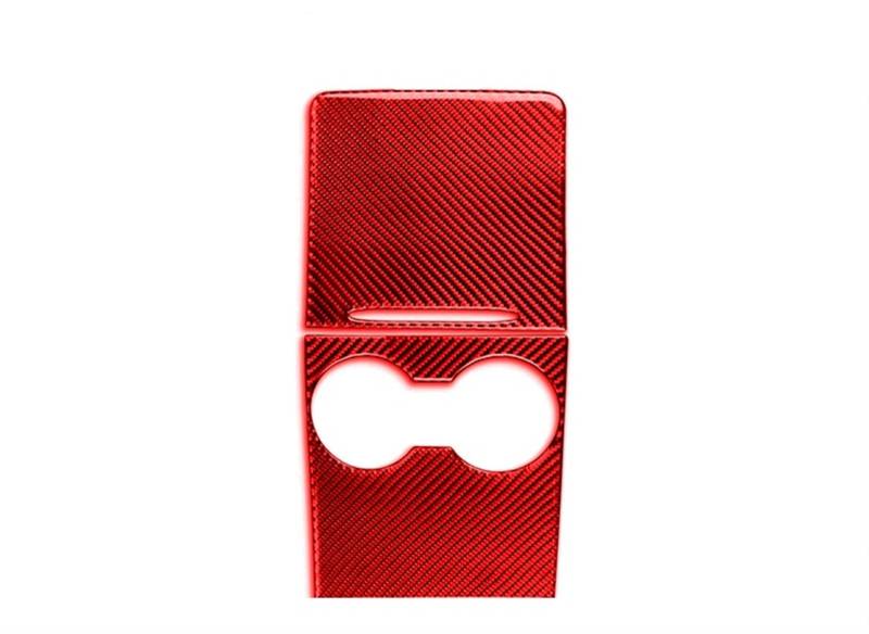 Auto deko Innenraum Für Tesla Für Modell Y/3 Red Carbon Fiber Innen Dashboard Panel Aufkleber Center Konsole Getränkehalter Lenkrad Abdeckung Trim Streifen Auto Innenausstattung(Central Panel B) von LEZFXDOX