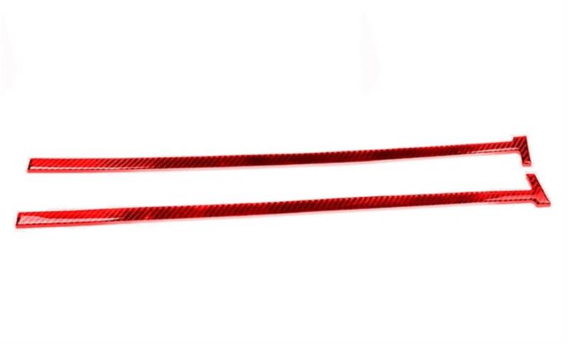 Auto deko Innenraum Für Tesla Für Modell Y/3 Red Carbon Fiber Innen Dashboard Panel Aufkleber Center Konsole Getränkehalter Lenkrad Abdeckung Trim Streifen Auto Innenausstattung(Central Trim Strip) von LEZFXDOX