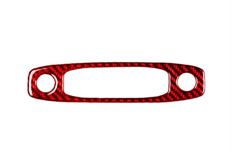 Auto deko Innenraum Für Tesla Für Modell Y/3 Red Carbon Fiber Innen Dashboard Panel Aufkleber Center Konsole Getränkehalter Lenkrad Abdeckung Trim Streifen Auto Innenausstattung(Headlight Switch) von LEZFXDOX