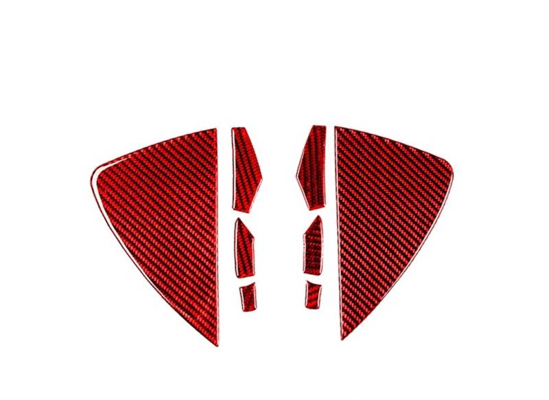 Auto deko Innenraum Für Tesla Für Modell Y/3 Red Carbon Fiber Innen Dashboard Panel Aufkleber Center Konsole Getränkehalter Lenkrad Abdeckung Trim Streifen Auto Innenausstattung(Instrument Side) von LEZFXDOX