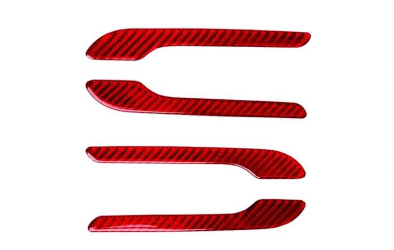 Auto deko Innenraum Für Tesla Für Modell Y/3 Red Carbon Fiber Innen Dashboard Panel Aufkleber Center Konsole Getränkehalter Lenkrad Abdeckung Trim Streifen Auto Innenausstattung(Outside Puller) von LEZFXDOX