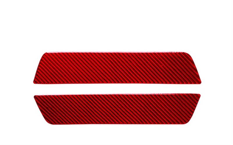 Auto deko Innenraum Für Tesla Für Modell Y/3 Red Carbon Fiber Innen Dashboard Panel Aufkleber Center Konsole Getränkehalter Lenkrad Abdeckung Trim Streifen Auto Innenausstattung(Rear Door Threshold) von LEZFXDOX