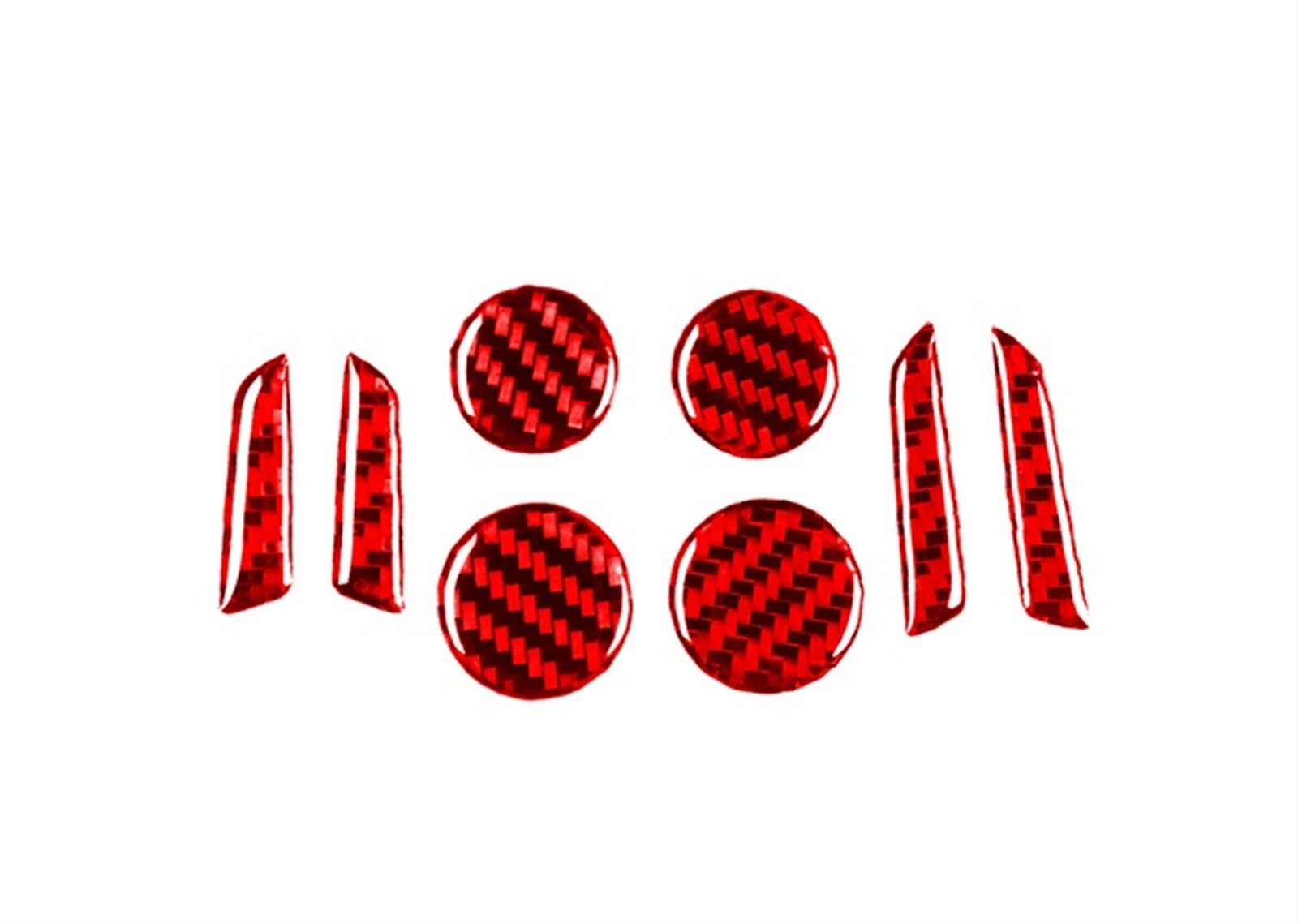 Auto deko Innenraum Für Tesla Für Modell Y/3 Red Carbon Fiber Innen Dashboard Panel Aufkleber Center Konsole Getränkehalter Lenkrad Abdeckung Trim Streifen Auto Innenausstattung(Seat Controls) von LEZFXDOX
