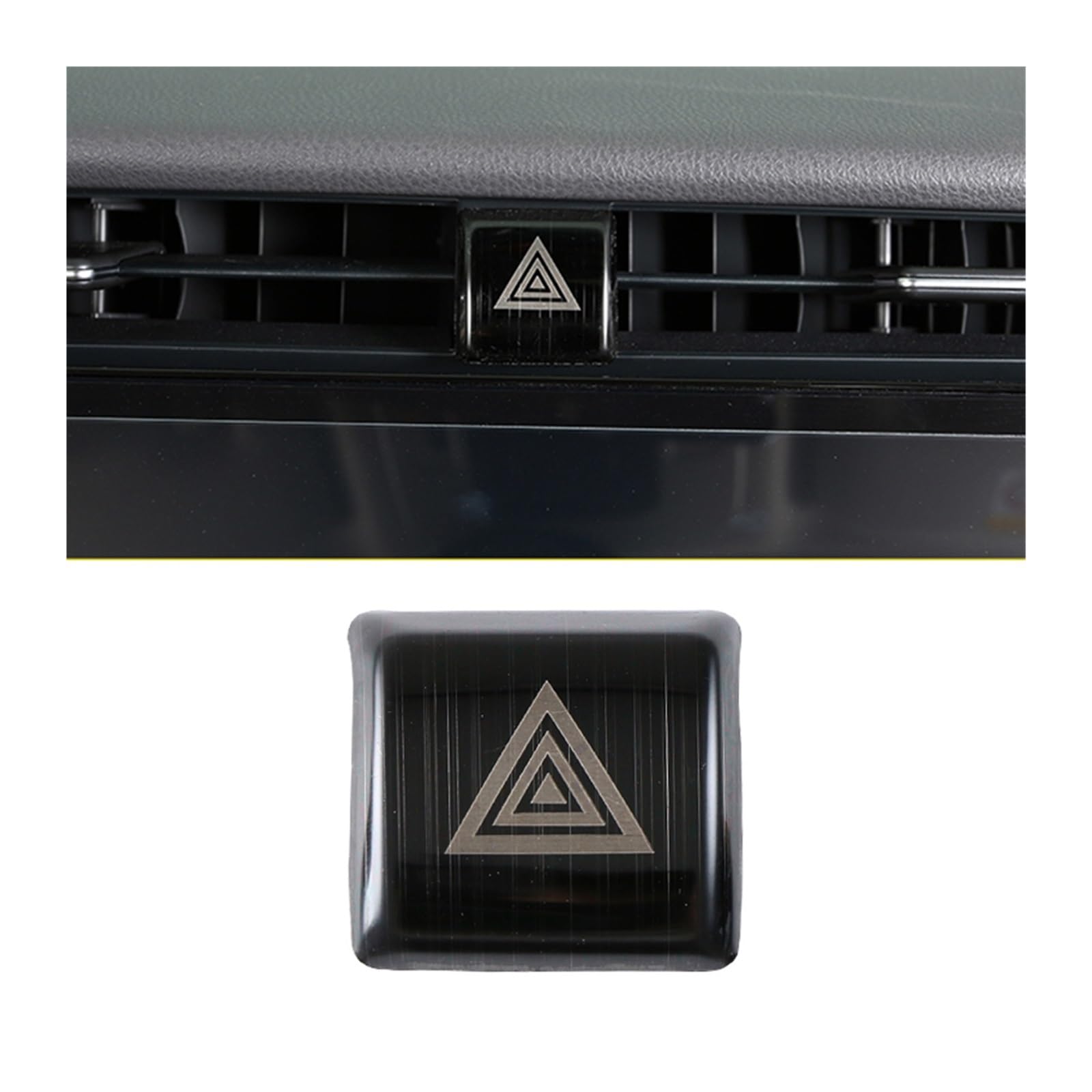 Auto deko Innenraum Für Toyota Für Camry 70 XV70 2018 2019 2020 Auto Innen Notfall Licht Lampe Schalter Warnung Taste Trim Abdeckung Aufkleber Auto Innenausstattung(Black) von LEZFXDOX