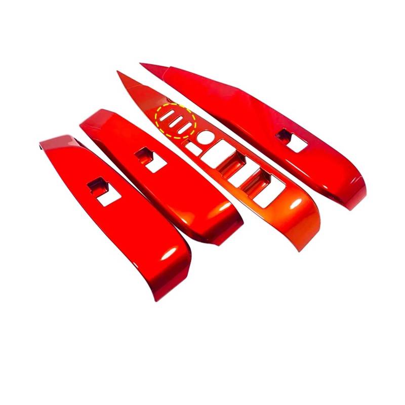 Auto deko Innenraum Für Toyota Für Camry 70 XV70 2018-2021 2022 2023 Auto Innere Armlehne Tür Fenster Glas Lift Schalter Taste Panel Abdeckung Auto Innenausstattung(B Red) von LEZFXDOX