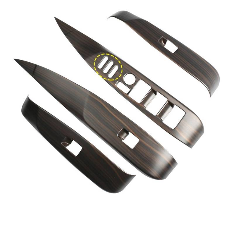 Auto deko Innenraum Für Toyota Für Camry 70 XV70 2018-2021 2022 2023 Auto Innere Armlehne Tür Fenster Glas Lift Schalter Taste Panel Abdeckung Auto Innenausstattung(B Wood Grain) von LEZFXDOX
