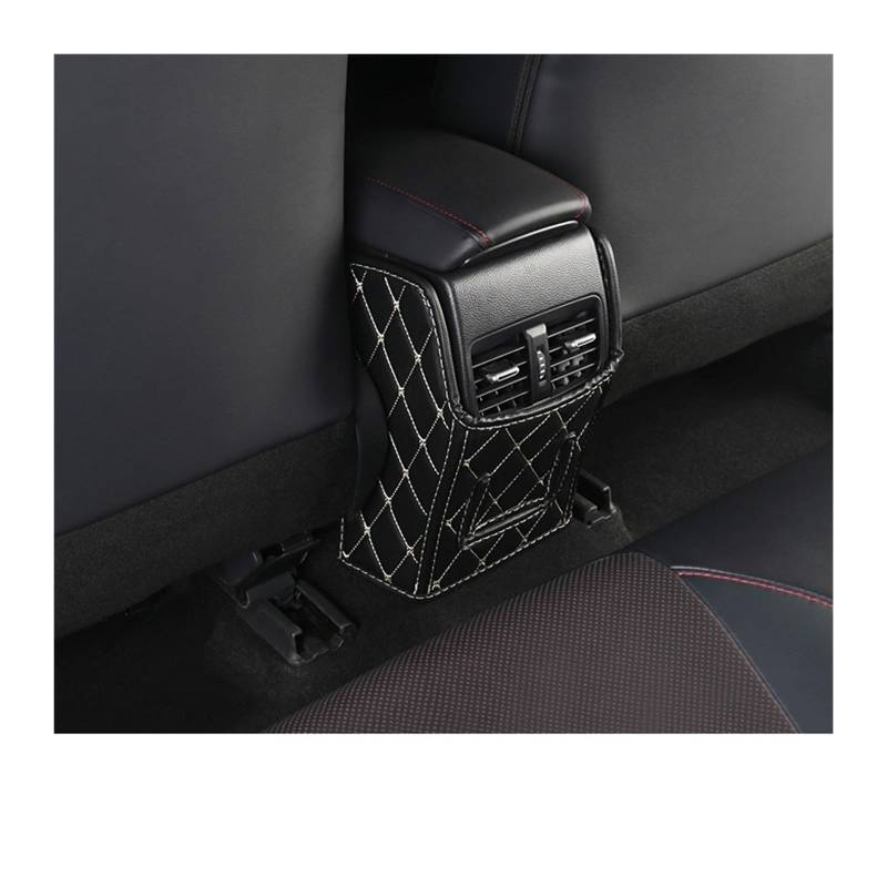 Auto deko Innenraum Für Toyota Für Corolla Für Kreuz XG10 2021 2022 2023 2024 Auto Zurück Sitz Armlehne Box Abdeckung Schutz Pad Treten Matte Auto Innenausstattung(Black 1PCS) von LEZFXDOX