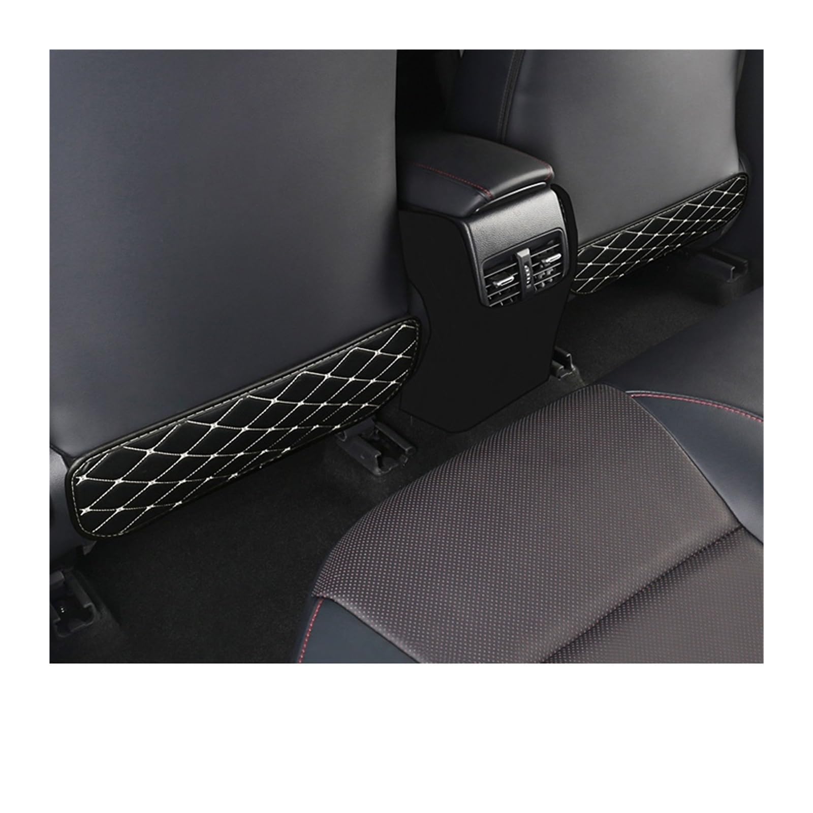 Auto deko Innenraum Für Toyota Für Corolla Für Kreuz XG10 2021 2022 2023 2024 Auto Zurück Sitz Armlehne Box Abdeckung Schutz Pad Treten Matte Auto Innenausstattung(Black 2PCS) von LEZFXDOX