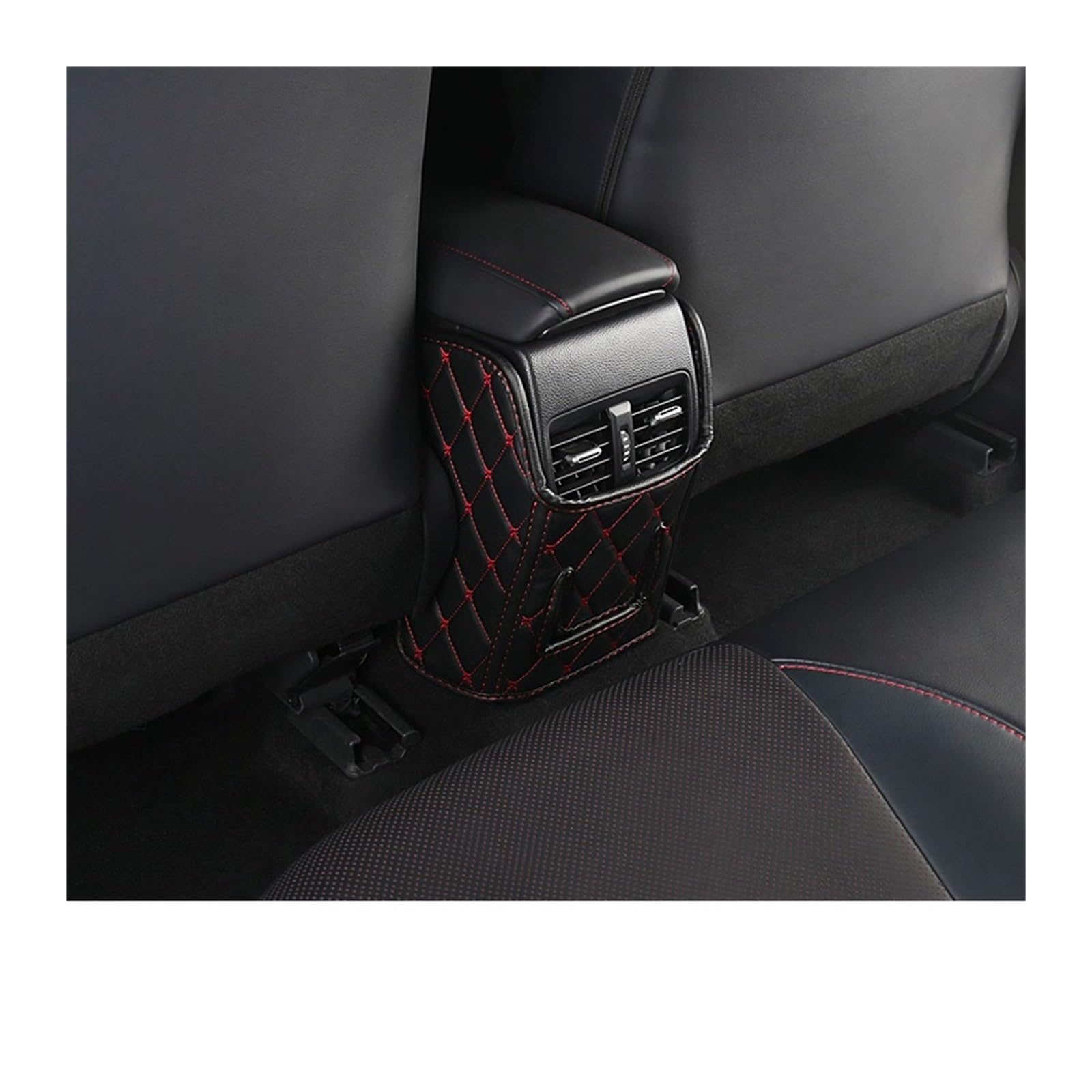 Auto deko Innenraum Für Toyota Für Corolla Für Kreuz XG10 2021 2022 2023 2024 Auto Zurück Sitz Armlehne Box Abdeckung Schutz Pad Treten Matte Auto Innenausstattung(Red 1PCS) von LEZFXDOX