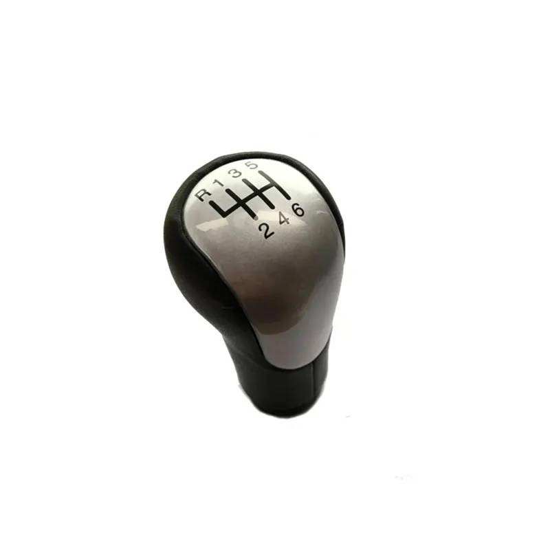 LEZFXDOX Schaltknaufabdeckung Für Ford Für Fiesta MK6 2002-2008 / MT 5 6 Geschwindigkeit Auto Shift Schaltknauf Griff Schaltknauf Kopf Auto Schaltknauf Abdeckung(6 Speed Sliver) von LEZFXDOX