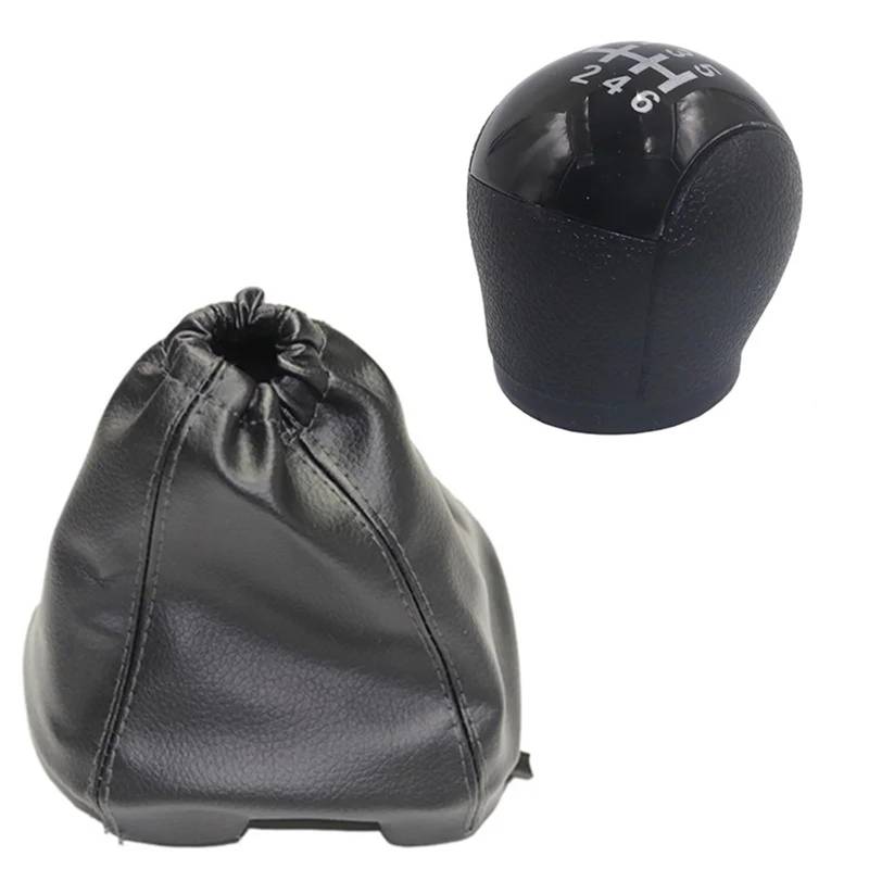 LEZFXDOX Schaltknaufabdeckung Für Ford Für Transit Für Ab MK7 2006 2007 2008 2009 2010 2011 2012 2013 / Auto Schaltknauf Hebel Gaitor Boot Cover Auto Schaltknauf Abdeckung(6 Speed Black Pair) von LEZFXDOX