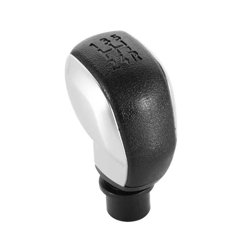 LEZFXDOX Schaltknaufabdeckung Für Peugeot 106 206 207 307 407 / MT 5 Geschwindigkeit Auto Schaltknauf Handball Auto Schaltknauf Abdeckung(Matte Silver) von LEZFXDOX