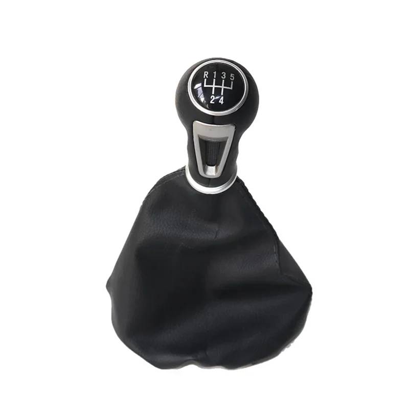 LEZFXDOX Schaltknaufabdeckung Für SEAT Für Ibiza IV/Pu-Leder-Auto-Schaltknauf-Hebel-Stick-Gamaschen-Boot-Abdeckung Auto Schaltknauf Abdeckung(5 Speed Set) von LEZFXDOX