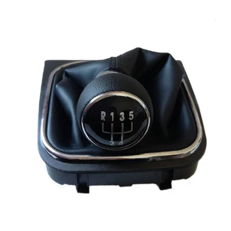 LEZFXDOX Schaltknaufabdeckung Für VW Für Golf V VI Für Golf 5 Für Golf 6 Für Jetta / 5/6 Gang Auto Schaltknäufe Mit Gaitor Überzogene Leder Boot Auto Schaltknauf Abdeckung(5 Speed) von LEZFXDOX
