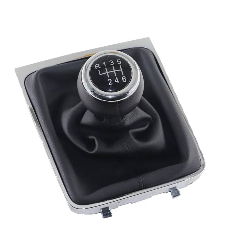 LEZFXDOX Schaltknaufabdeckung Für VW Für Passat B6 CC 2005-2011/5/6 Schaltknauf Geschwindigkeit Schaltknauf Stick Gamasche Boot Rahmen Auto Schaltknauf Abdeckung(6 Speed) von LEZFXDOX