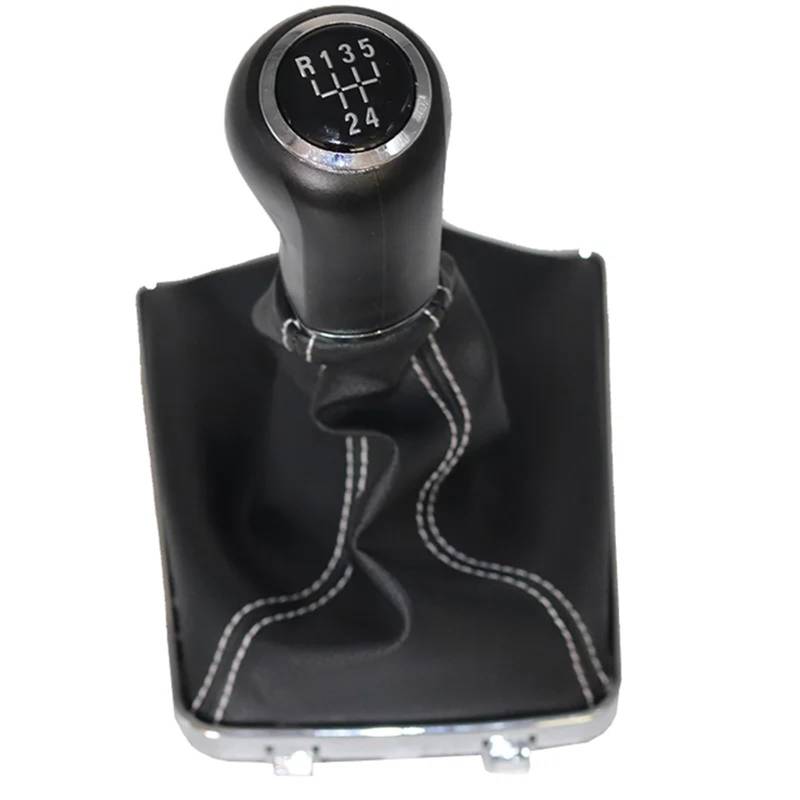 LEZFXDOX Schaltknaufabdeckung Für Vauxhall Für Opel Für Astra H 1,6 2004-2010/Schaltknauf Boot Hebel Getriebe Gamasche Stick Griffe Abdeckung Auto Schaltknauf Abdeckung(R12345 White line) von LEZFXDOX
