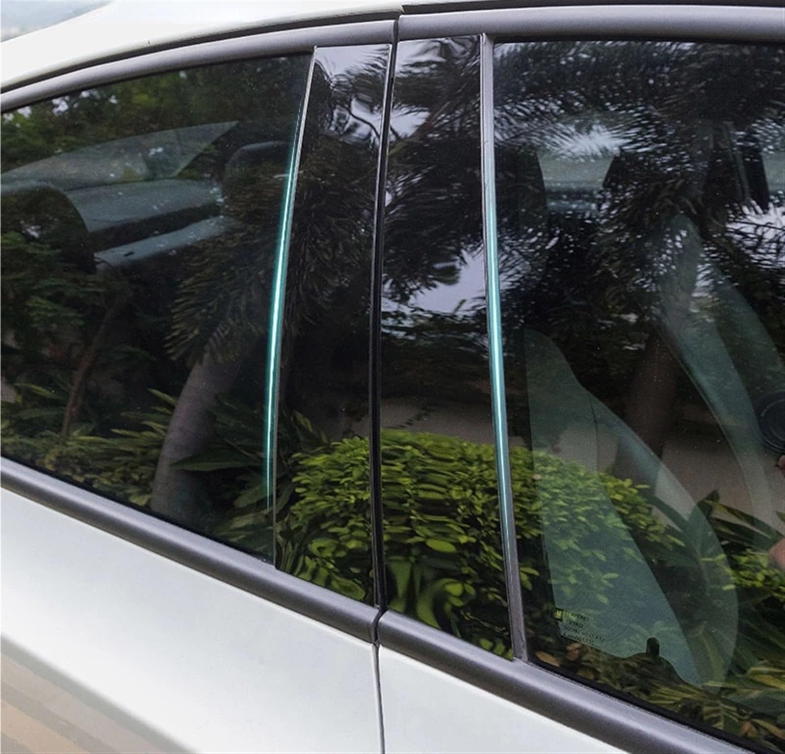 LFDTO 8Pcs BC Säule Streifen Zentrale Mittlere Spalte PC Fenster Borte Aufkleber Fit for Mazda 6 GG GH GJ GL 2012-2002 Auto Zubehör (Color : Version C, Size : Black PC) von LFDTO