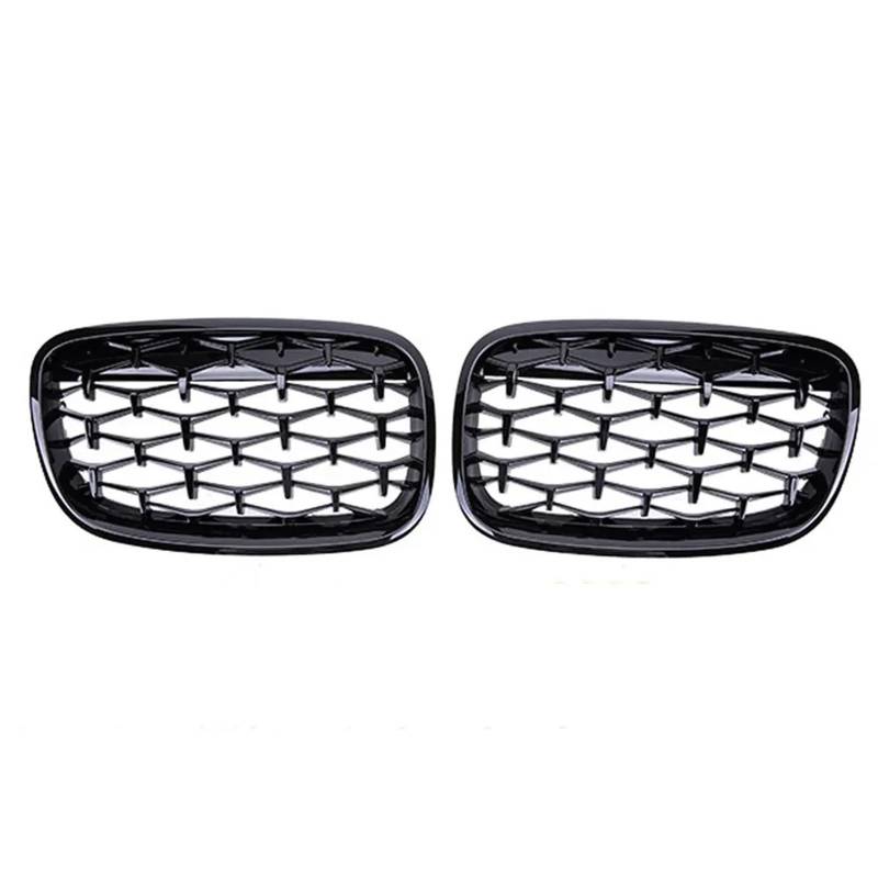 LFDTO Diamond Chrome Grille Niere Frontstoßstange Facelift Grill Innenabdeckung Passend for BMW X5 X6 E70 E71 2008 2009 2010 2011 2012 2013 2014 (Size : Black) von LFDTO