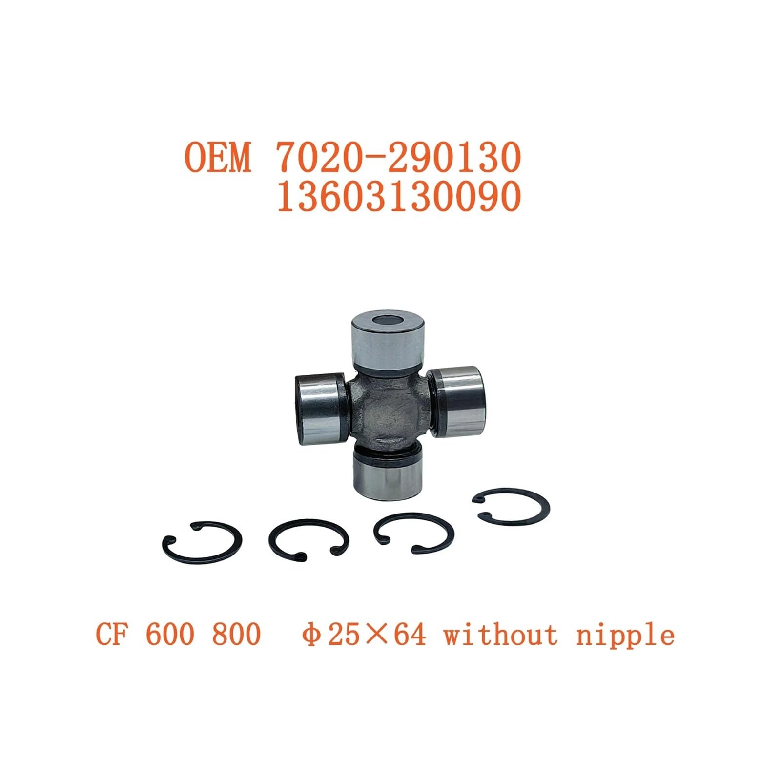 CF500 CF800 Kreuzgelenk Kreuzwelle Komponente ATV CF2V91W Z8 X8 CF188 Reparatur Teile 7020-290130 Drop Verschiffen 25x64mm Ersatzteile(With grease nipple) von LFJbdO