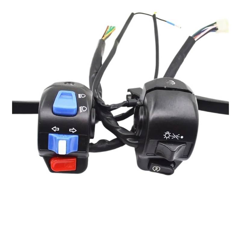 Motorrad 7/8'' 22mm Lenkerschalter Assy Montage Horn Starten Scheinwerfer Dimmer Blinker Taste for KYMCO 50cc Zubehör(Right and Left) von LFJbdO